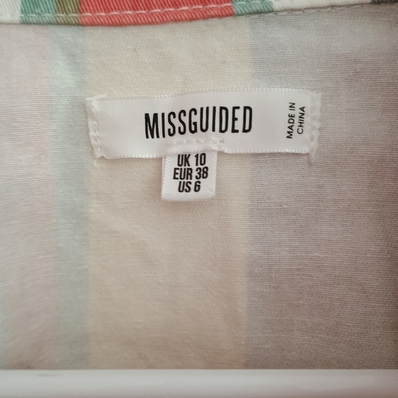Multi colored Stripped Cropped Jean Jacket from Missguided - Picture 4 of 8